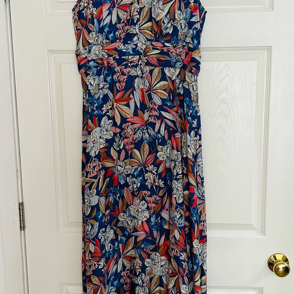 J. McLaughlin Blue Floral Maxi Dress
